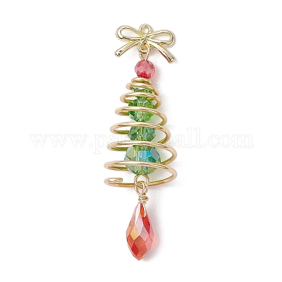 Подвески из медного армированного стекла на рождественскую тематику PALLOY-JF02861-03-1