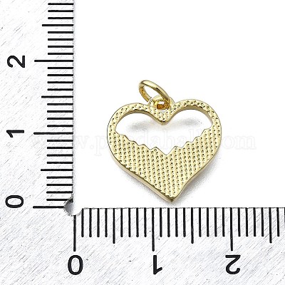 Латунные подвески в форме сердца KK-V010-33G-1