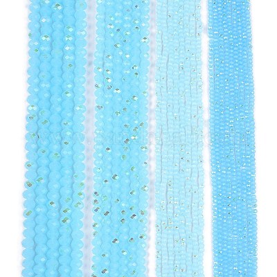 Стеклянные бусины с гальваническим покрытием  EGLA-A044-J3mm-L04-1