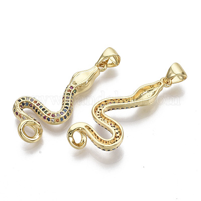 Латунные микро проложить кубического циркония подвески ZIRC-S067-041B-NF-1