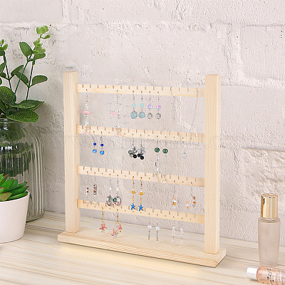 Shop FINGERINSPIRE 24 pcs Wooden Earring Display Cards with Hanging Hole 2  Holes Ear Studs Display Cards Rectangle 2 Inclined Groove Necklace Organizer  Cards Jewelry Tags for Retail Stores for Jewelry Making - PandaHall Selected