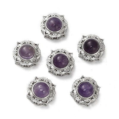 Латунные многорядные звенья из натурального аметиста KK-D366-01P-L-1