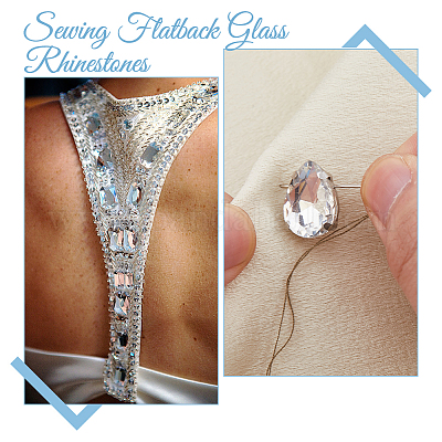 60 шт. каплевидный пришивной стразы RGLA-DC0001-06-1