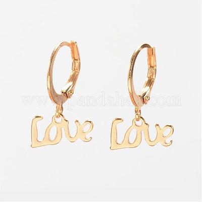 Серьги с застежкой-рычагом из нержавеющей стали 304 EJEW-D227-04-1