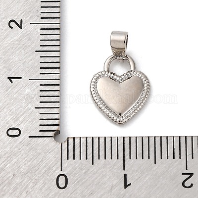 Подвески в форме сердца из натуральной белой ракушки из латуни KK-P308-04P-1