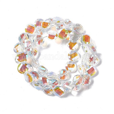 Граненые круглые стеклянные бусины EGLA-E030-01G-1