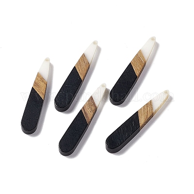 Подвески из непрозрачной смолы и ореха RESI-M027-12D-1