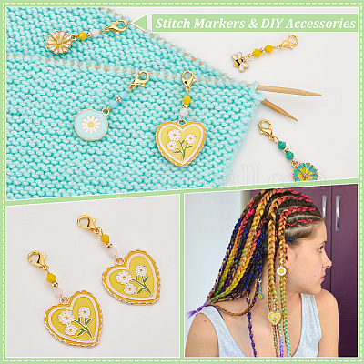 Маркеры для подвесок «цветок и пчела» HJEW-AB00355-1