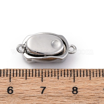 Прямоугольные латунные застежки-коробочки KK-P291-48P-02-1