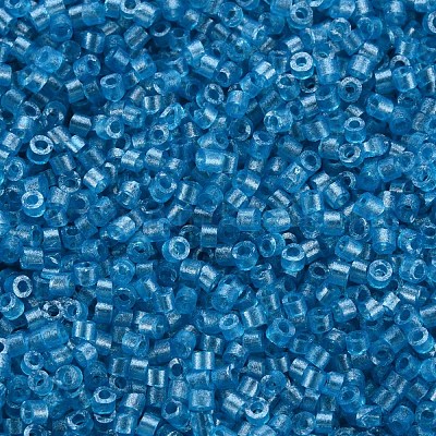 Прозрачные стеклянные цилиндрические бусины флуоресцентного цвета SEED-S047-Q-001-1