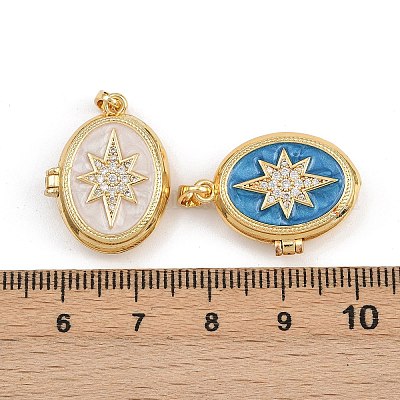 Латунные подвески с микропаве из прозрачного кубического циркония KK-P335-10G-1