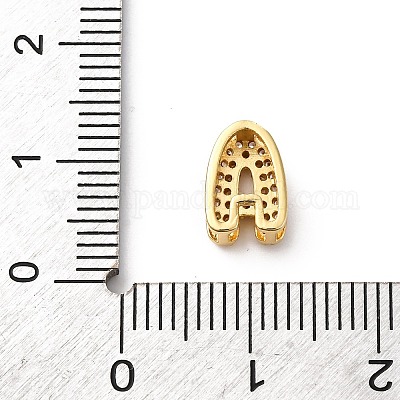 Латунные микро проложить кубического циркония бусы KK-F895-19G-1