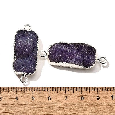 Подвески-коннекторы из натурального окрашенного кварцевого кристалла G-K189-02S-05-1