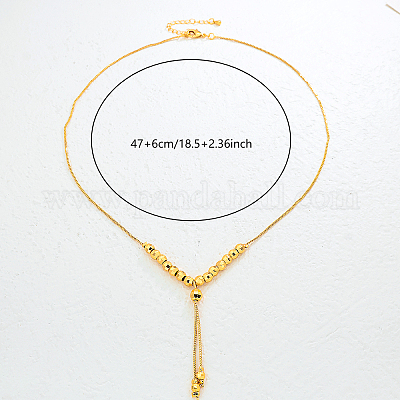 Модные минималистичные женские ожерелья с круглым шаром и кисточкой из латуни ZG2579-1