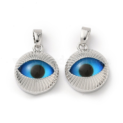 Латунь стекло кулоны KK-P334-05P-1