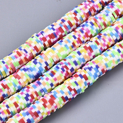 Wholesale Rainbow Color Handmade Polymer Clay Beads Strands 
