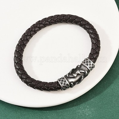 Плетеные браслеты из микрофибры для мужчин и женщин BJEW-H631-01AS-02-1