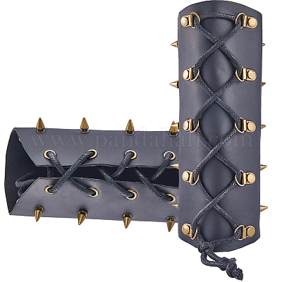 Регулируемый браслет из искусственной кожи с восковым шнуром AJEW-WH0415-24C-1