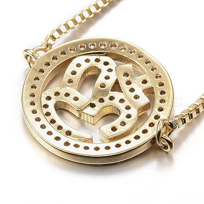 Регулируемые латунные браслеты из микропаве из циркония и боло BJEW-E321-01-1