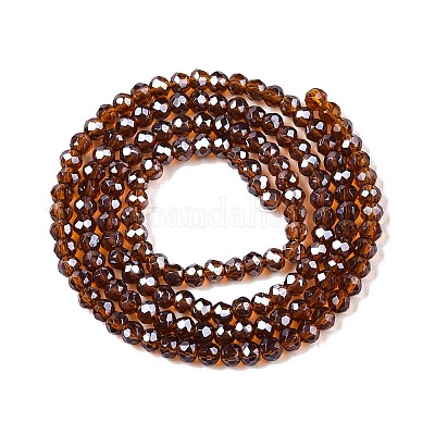 Стеклянные бусины с гальваническим покрытием  EGLA-A044-T2mm-A02-1