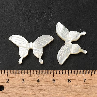 Натуральные белые бусины из ракушек&nbsp;SHEL-M021-09B-1