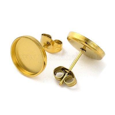 Ионное покрытие (ip) 304 нержавеющая сталь гвоздики фурнитура для сережек EJEW-K295-06B-G-1