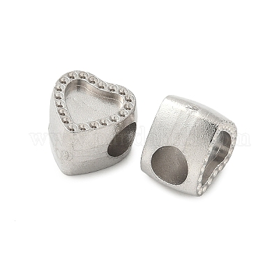 Европейские бусины из нержавеющей стали 304 STAS-D307-02A-P-1