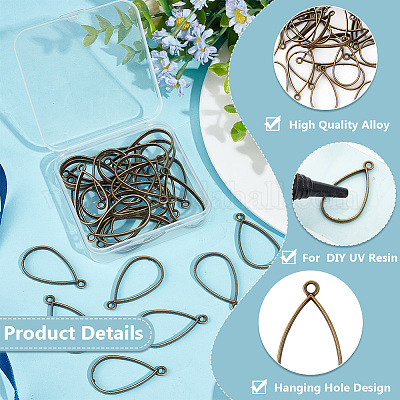 Подвески из сплава с открытой спиной FIND-OC0003-35AB-1