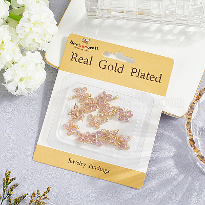 12шт 4 стиля латунные подвески с микропаве и кубическим цирконием KK-BBC0019-53-1