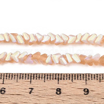 Матовые прозрачные стеклянные бусины GLAA-N054-4mm-04-1