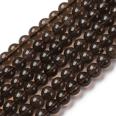 Природные дымчатый кварц бисер пряди круглые G-E329-8mm-38B-1