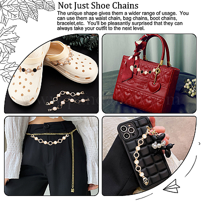 Ahademaker 4 шт. 2 стильные декоративные цепочки для обуви из сплава FIND-GA0002-41-1
