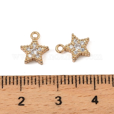 Латунные микро проложить кубического циркония подвески KK-K374-17G-1