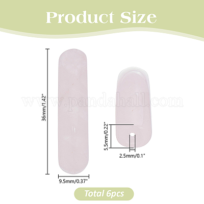 6 шт. подвески-коннекторы из натурального розового кварца G-AR0006-27B-1