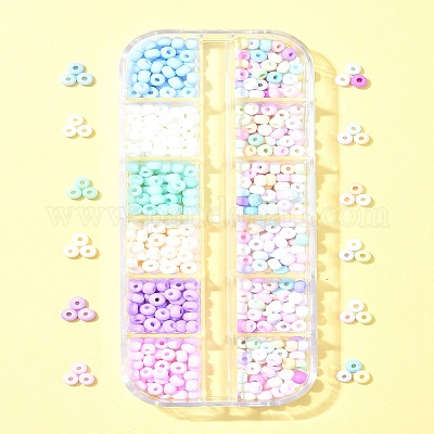 480шт 12 цвета 6/0 стеклянные бусины SEED-FS0001-27-1