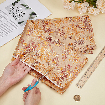 Polyesterstoff mit Blumenmuster&nbsp;DIY-WH0504-904D-1