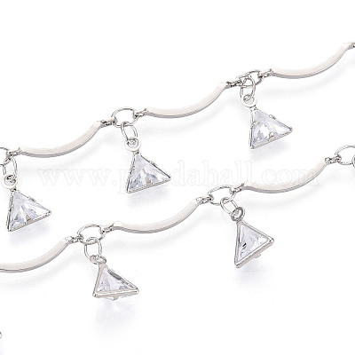 Цепи из латуни и стекла с фестончатыми прутьями CHC-T018-10P-1