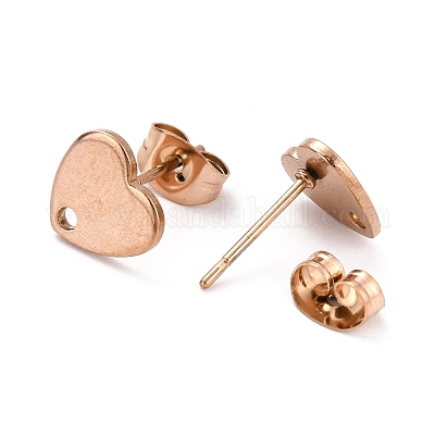 Ионное покрытие (ip) 304 нержавеющая сталь гвоздики фурнитура для сережек STAS-I183-07A-07RG-1