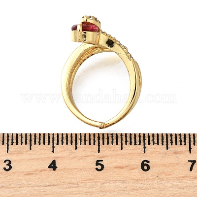 Регулируемые манжетные кольца с микропаве из кубического циркония из латуни RJEW-D313-04G-1