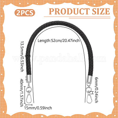Плетеные круглые ручки для сумок из искусственной кожи FIND-WH0180-01A-P-1