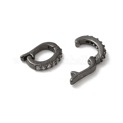 Латунные микро проложить кубического циркония раз за застежками KK-H487-10B-1