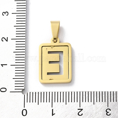 Подвески-алфавиты из нержавеющей стали 304 STAS-S152-01G-E-1