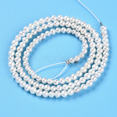 Нити натуральных бусин с ядровым жемчугом PEAR-N016-03B-1