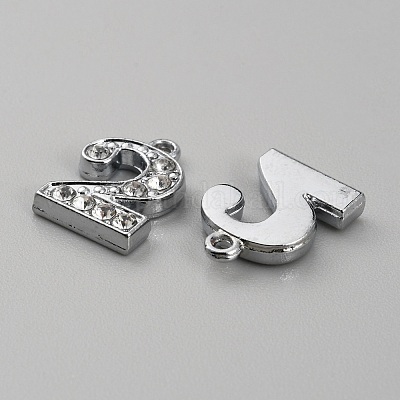 Подвески сплава Rhinestone ALRI-WH0006-03P-02-1