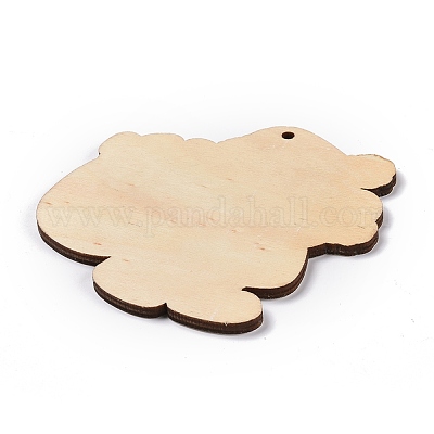 Рождественские деревянные большие подвески HJEW-O004-16-1