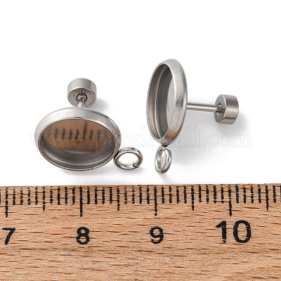 Фурнитура для сережек-гвоздиков из нержавеющей стали 304 STAS-WH0042-03P-NR-1