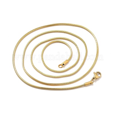 Ионное покрытие (ip) 304 нержавеющая сталь квадратные ожерелья-змейки STAS-A066-07-02G-1