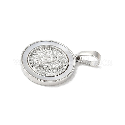 Подвески из латуни с натуральными белыми ракушками KK-S522-06C-P-1