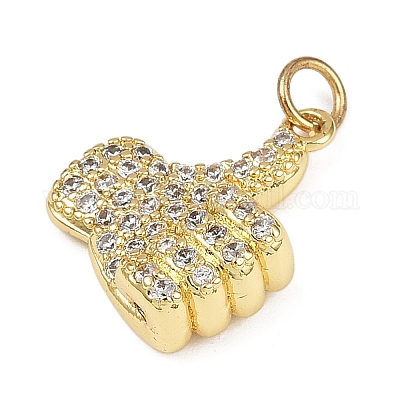 Латунные микро проложить кубического циркония подвески KK-S526-14G-A-1