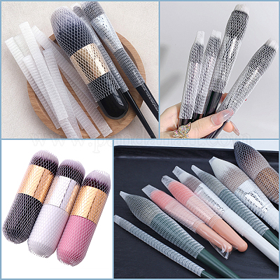 200 шт. PE защитный чехол для кистей для макияжа многоразовый расширяемый сетчатый чехол MRMJ-GF0001-51A-1